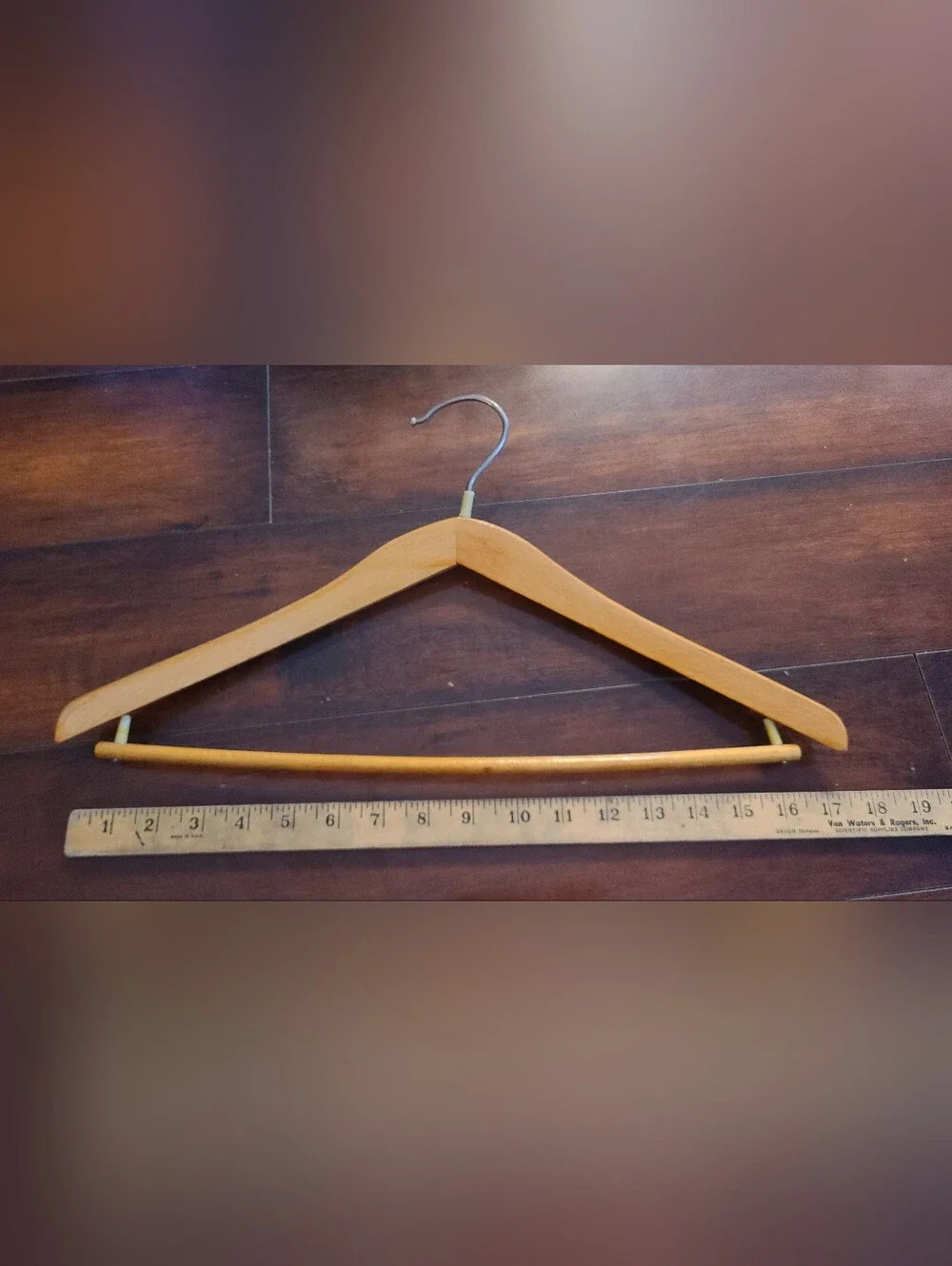 Fratelli Reguitti Heavy Wooden Clothes Hanger Vintage Made In Italy